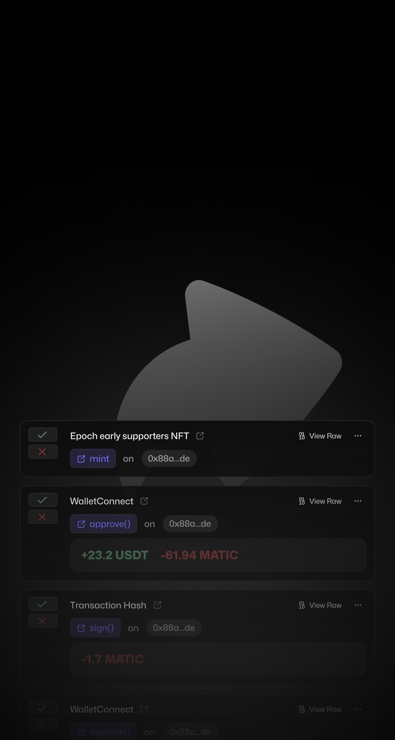 Share your transactions.